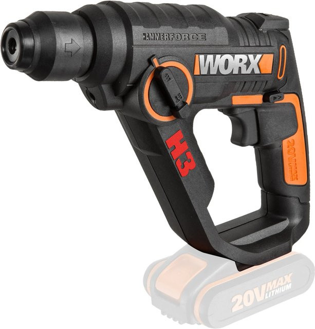 Worx Akku-Bohrhammer WX390.9 Solo in Schwarz mit Worx Powershare Technologie - Bild 1