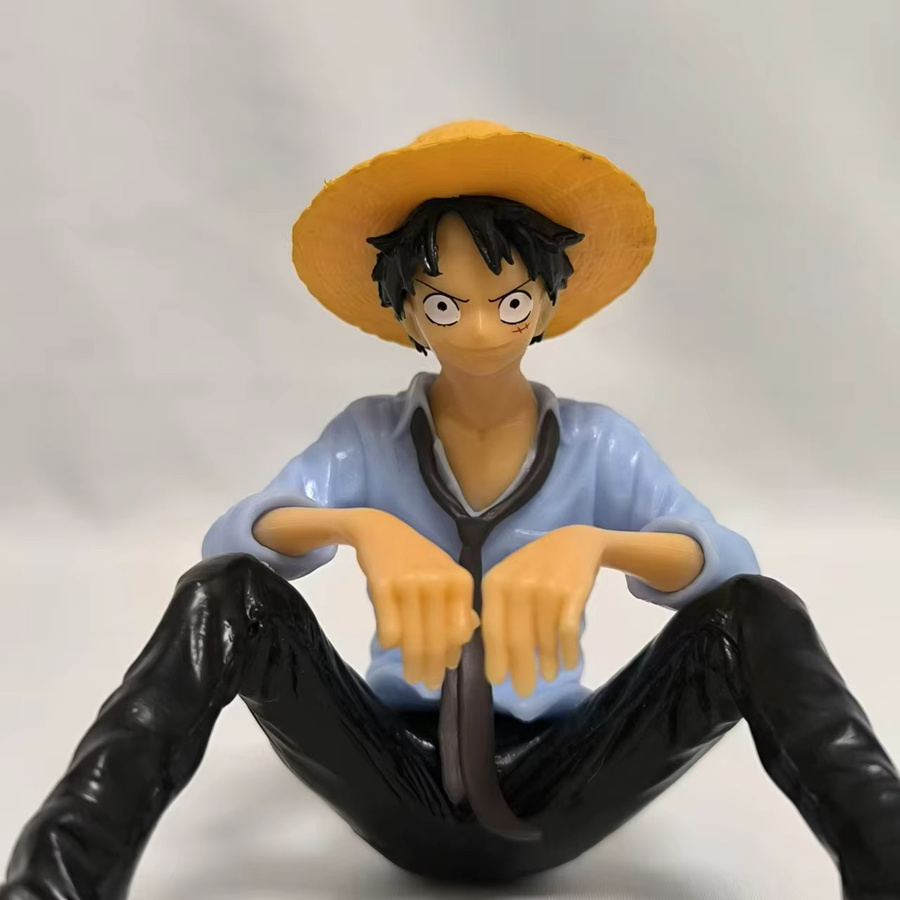 Bandai One Piece Luffy Figur, Sitzende Pose, Blaues Hemd, Einzelfigur - Bild 2