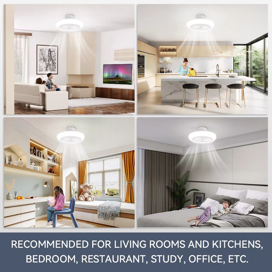 CHENBEN Deckenventilator mit Licht und Fernbedienung, dimmbar, Weiß, 72W - Bild 3