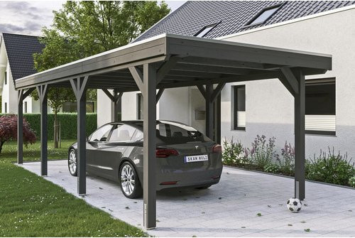 SKANHOLZ Carport Grunewald aus Holz in Grau, B/T: 321 x 796 cm, Firsthöhe: 243 cm - Bild 1