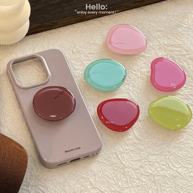 Potdemiel Griptok Handyhalterung im minimalistischen koreanischen Macaron-Design für iPhone und Samsung, Mehrfarbig - Bild 1