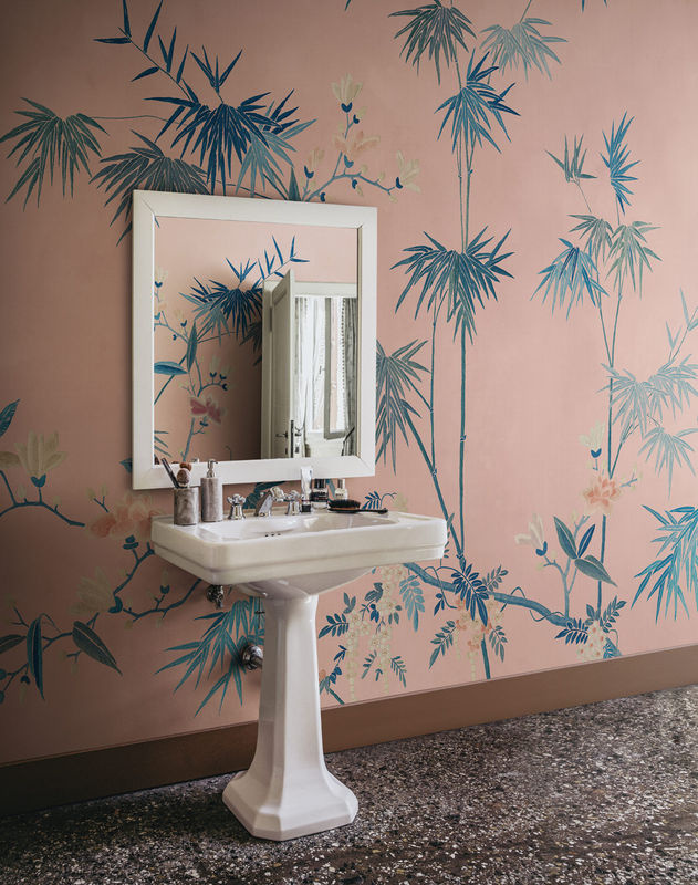 Sandberg Mural Bamboo Grove Tapete in Pink mit chinesischem Bambus-Motiv aus Vlies - Bild 2