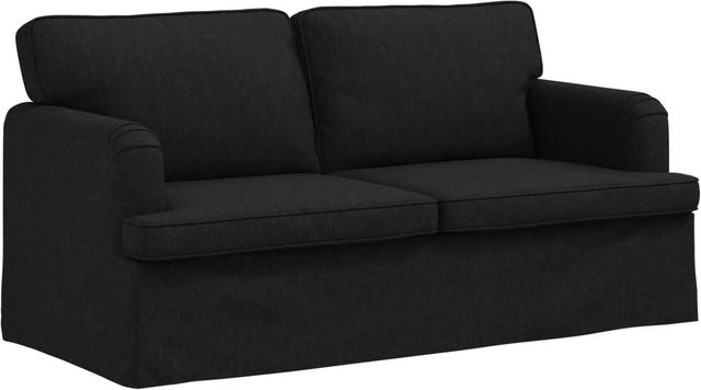 vidaXL Sofa Schwarz mit Stoffbezug und Metallrahmen B/T/H: 142 x 80 x 85 cm - Bild 1