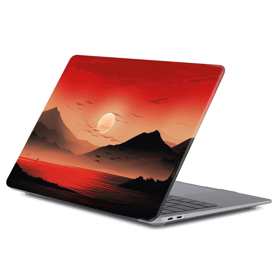 EGYAL Hard Shell Laptop Schutzhülle mit Landschaft Motiv für MacBook Pro 14 M5 2025 M2 M3 A3112 und MacBook Air 13 M4 13,6 15 A3241 in Rot - Bild 2