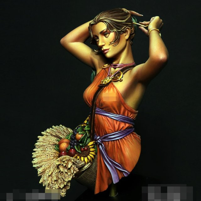 CLEAN SPACE Romantic Summer Lady, Resin-Soldatenmodell Halbfigur-Statue, 1/10 - Bild 1