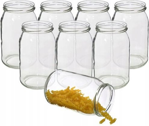 Browin Glasgefäß für Vorbereitungen, transparent, 8 Stück, 900 ml pro Gefäß - Bild 1