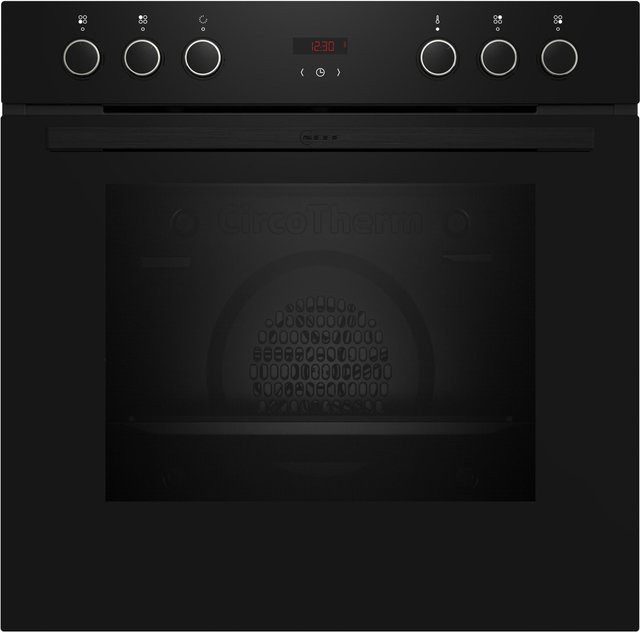 Neff Einbauherdset HMK220I in Schwarz mit Induktion, Heißluft und Pyrolyse-Selbstreinigung - Bild 1