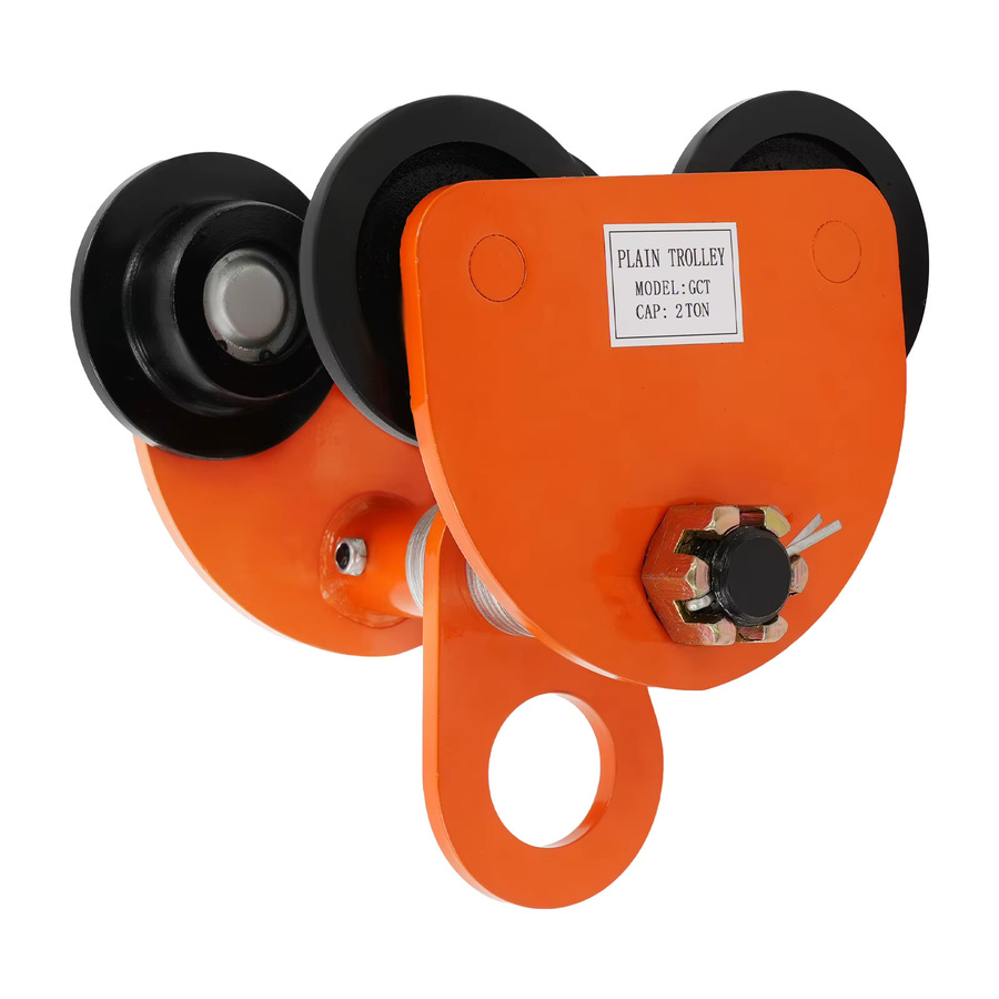 CNCEST Manueller 2T Trägerwagen Balkenwagen in Orange mit Laufrollen - Bild 3