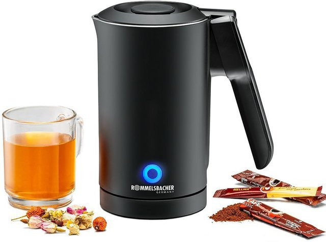 ROMMELSBACHER WK 1000 Reisewasserkocher in Schwarz mit 0,6 Liter Volumen, 1000 W Leistung, aus Edelstahl und Silikon, faltbar mit Auto-Abschaltautomatik - Bild 1