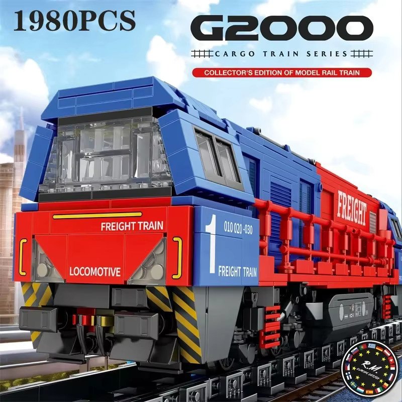 AMAZINGBLOKS Stadt g2000 Güterzug, Bausteine, 1980 Teile - Bild 2