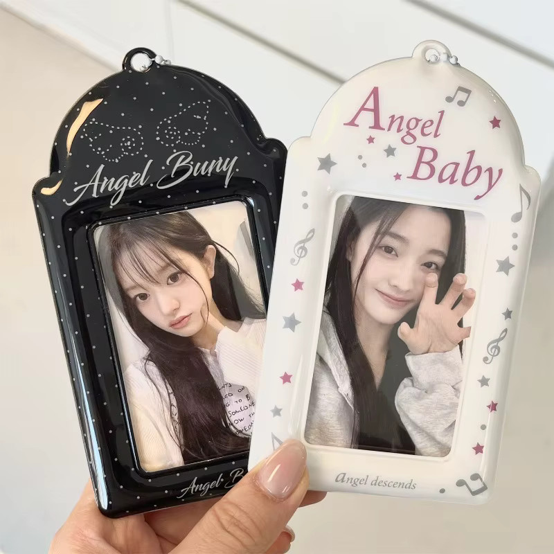 Ins-Style Engelsflügel PVC-Kartenhülle für 3-Zoll-Fotokarten als transparenter Schlüsselanhänger zur Aufbewahrung und zum Display von Idol-Bildern - Bild 4