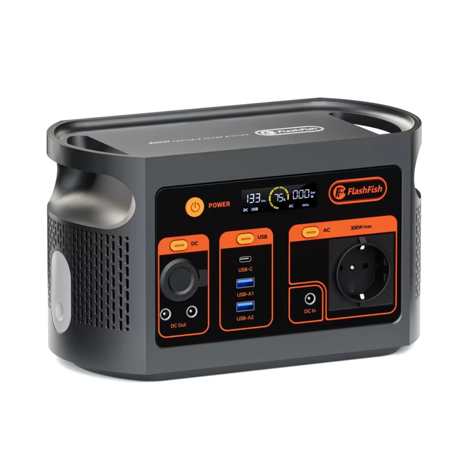 Tragbare Powerstation FlashFish E103 in Schwarz mit 300W, 179,2Wh, Reine Sinuswelle, 230V und 60W PD für Camping, Reisen und Notfälle - Bild 6