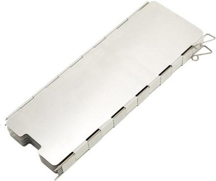 ZTTO Campingkocher-Windschutzscheibe aus Aluminiumlegierung in Silber, faltbar und rostfrei - Bild 1
