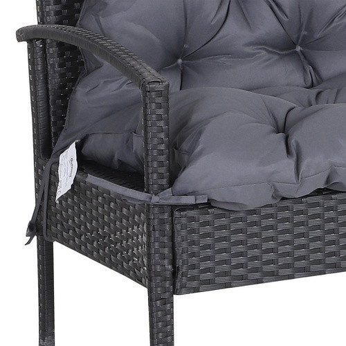 Outsunny Bankauflage Sitzkissen aus Polyester in Grau, B/T/H: 100 x 98 x 8 cm, wetterfest und atmungsaktiv - Bild 4