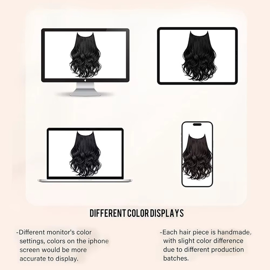 Horsepower star Synthetische Perücke für Damen, große Wellen, Clip-Stil - Bild 3