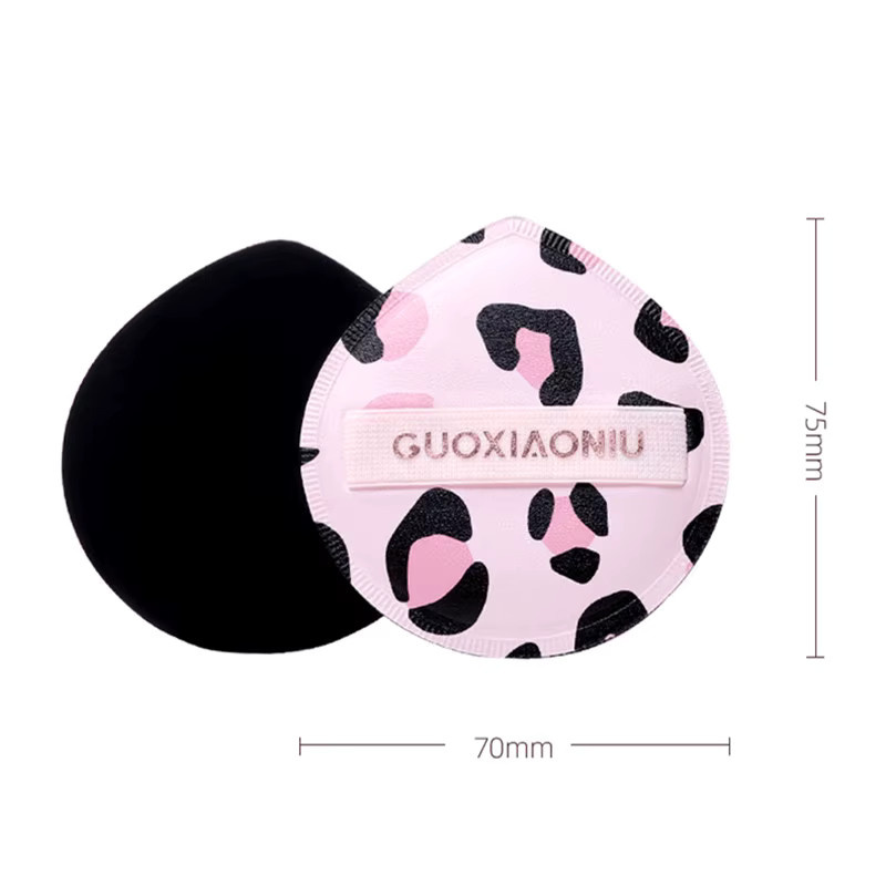 GUOXIAONIU Puderquaste Rosa Leopardenmuster, Make-up Applikator - Bild 5