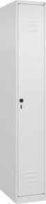 C+P Spind Classic PLUS mit 1 Abteil und Sicherheits-Drehriegel, Farbe: Weiß, H x B x T: 185 x 30 x 50 cm - Bild 1