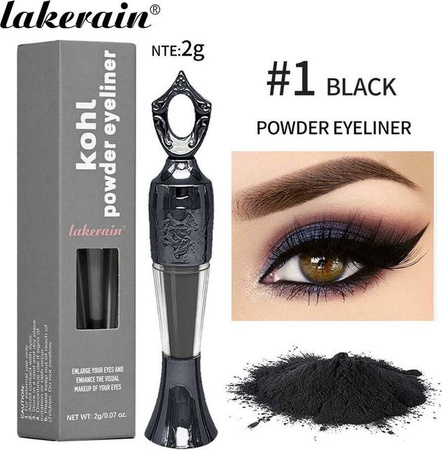 Perfect skin Puder Eyeliner, Schwarz, Matt, Damen