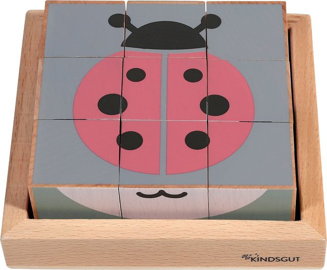 Kindsgut Holzwürfel-Puzzle Tiere, Holz, ab 1 Jahr - Bild 1