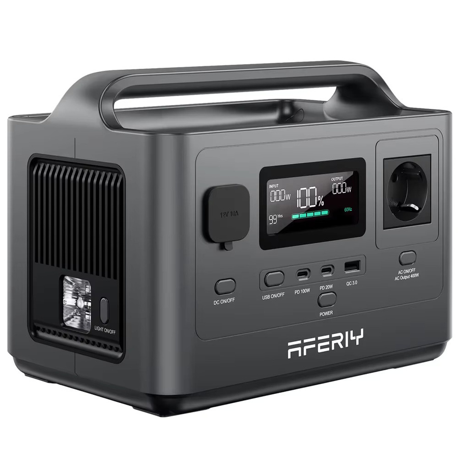 AFERIY AF-P040 Tragbare Powerstation mit 400W/256Wh LiFePO4, 300W AC und 120W Solarladung für Camping und Notstromversorgung - Bild 6