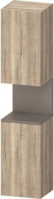 Duravit Hochschrank Qatego in Eiche Marmor, Wandmontage, 2 Türen mit Glaselementen, B/T/H: 40 x 36 x 176 cm - Bild 1