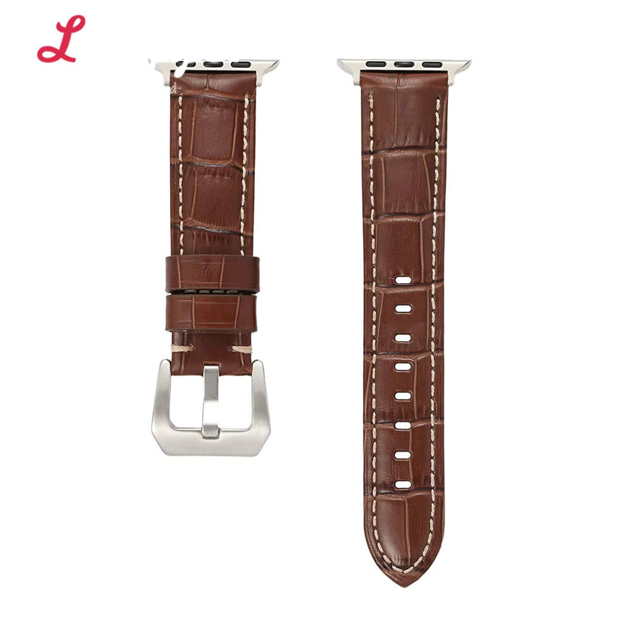 luffyte Uhrenarmband Echtleder, Schwarz, Herren - Bild 3