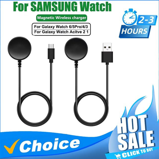 Samsung Ladegerät USB-C, Schwarz, Smartwatch Zubehör - Bild 1