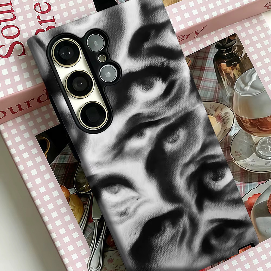 Stoßfeste Doppelschicht Handyhülle mit surrealem Augen-Design für Samsung Galaxy S25 Ultra, S24 und S23 Ultra Plus in Multicolour - Bild 4