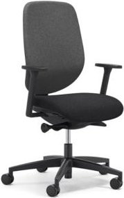 Giroflex Bürostuhl 353 mit Armlehnen und Auto-Synchronmechanik in Grau/Schwarz - Bild 1