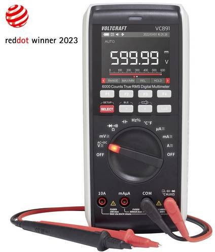 VOLTCRAFT VC891 Digitales Hand-Multimeter mit Datenlogger, CAT III 1000 V, CAT IV 600 V, 60000 Counts, Grau - Bild 1