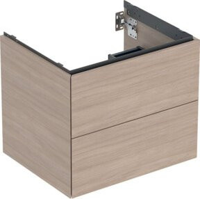 Geberit Waschtischunterschrank One in Eiche/Mela Holz mit 2 Schubladen, B/T/H: 59,2 x 50,4 x 47 cm - Bild 1