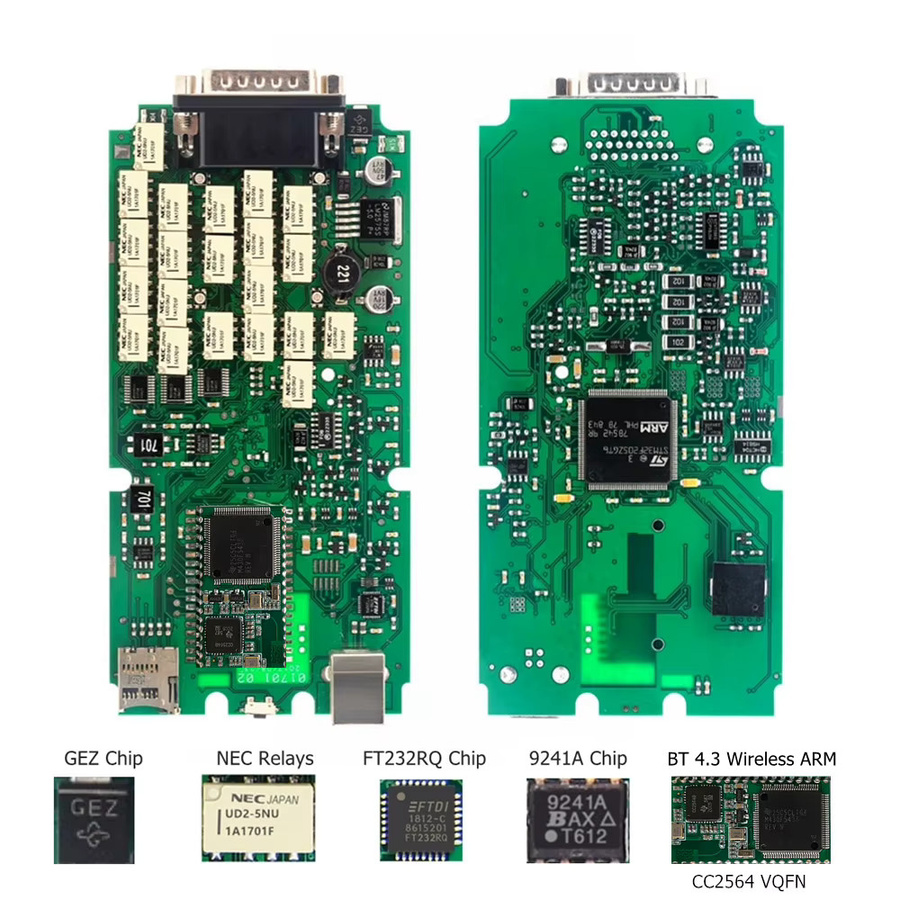 EKETOOL Multidiag Pro+ VD150 Single PCB Board TCS Pro OBD2 Codeleser für Autos und LKWs - Bild 2