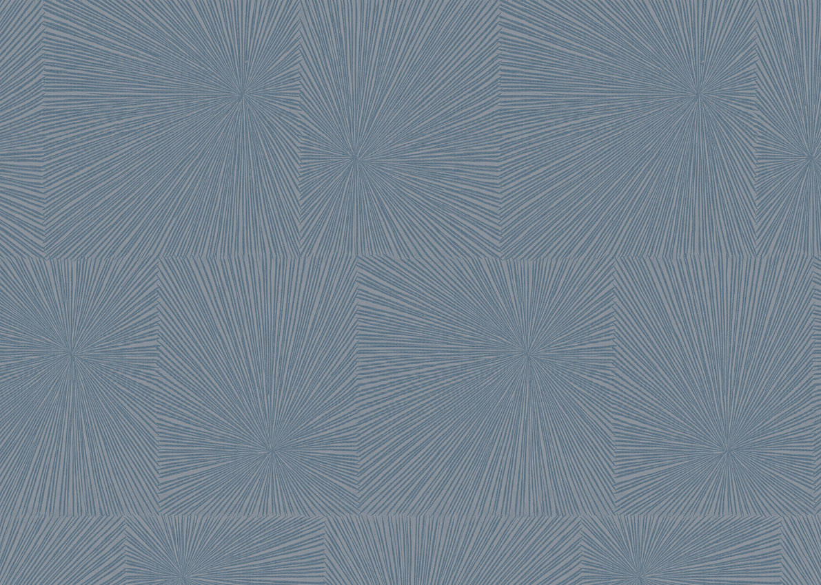 Armani Casa Tapete Saint Germain 9526 in Blau mit abstraktem geometrischem Design aus Vinyl - Bild 1