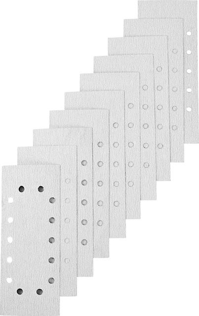 LUX-TOOLS Schleifstreifen für Exzenterschleifer, K240, Gelocht, B: 11,5 cm, L: 28 cm - Bild 1