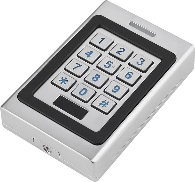 IP67 RFID-Karten-Türzugangscontroller mit Tastatur und Zinklegierung in Weiß und Silber - Bild 1