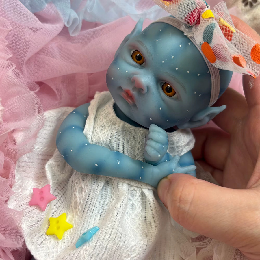 OtardDolls Avatar Silikon-Baby-Puppe, 8-Zoll, Unisex, blau - Bild 6