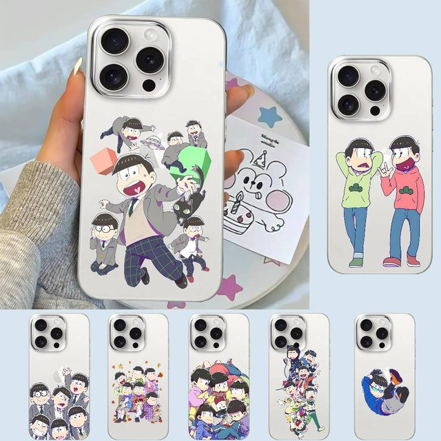Mesuca Handyhülle Osomatsu S-San transparent für iPhone 11 bis iPhone 17 Pro Max Mini Plus stoßfest - Bild 1