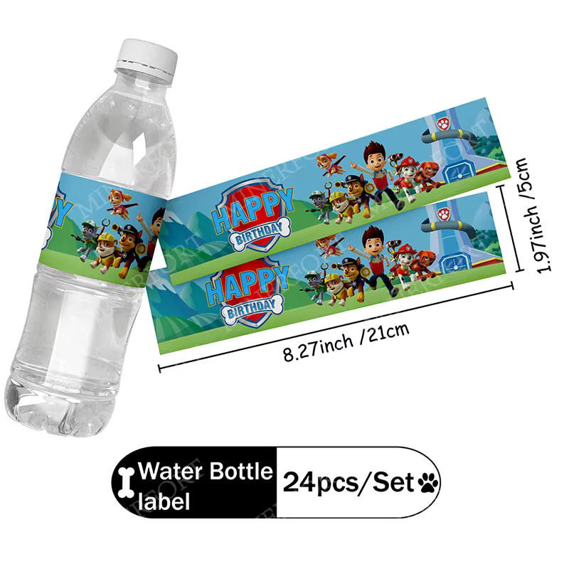 Paw Patrol Wasserflaschen-Aufkleber für Kinder aus Kunststoff, Mehrfarbig - Bild 5