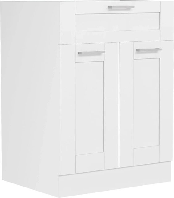 VCM Küchenunterschrank Colura Weiß Modern mit Scharniertüren und Regalböden B/T/H: 60 x 46 x 82 cm - Bild 1