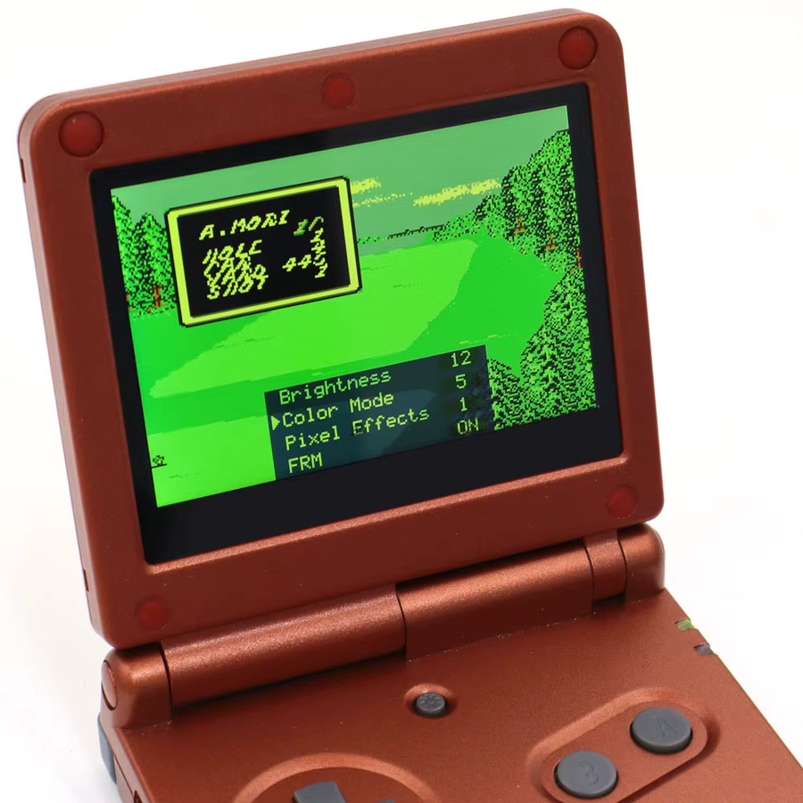 HISPEEDIDO Vorlaminiertes IPS V5 Bildschirm-Kit mit hoher Helligkeit und Hintergrundbeleuchtung für Gameboy Advance SP in Rot - Bild 2