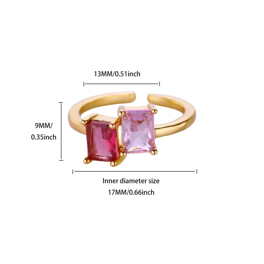 ICFTZWE Ring Edelstahl, Zirkonia, Gold, Damen - Bild 2