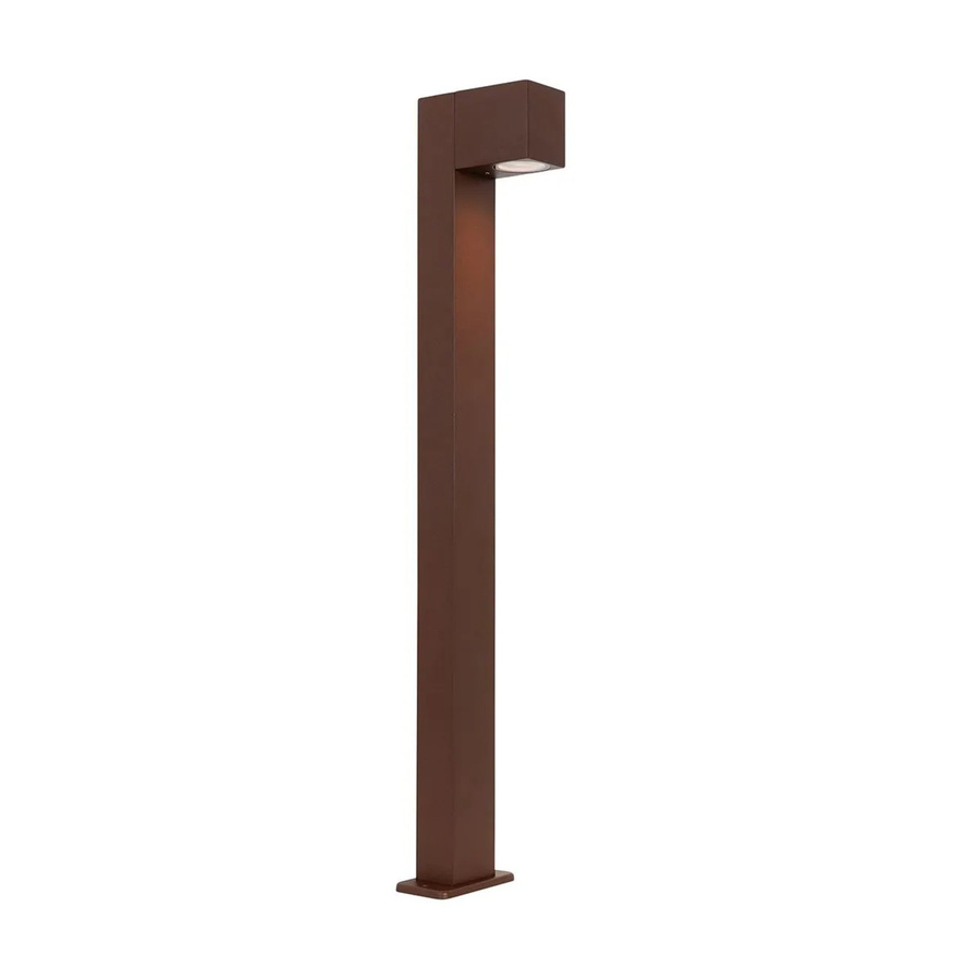 QAZQA Baleno Industrielle LED Steh-Außenleuchte aus Aluminium in Rostbraun, Höhe: 80 cm, IP44, dimmbar - Bild 2