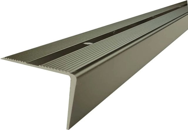 Arcansas Treppenkantenprofil aus Aluminium in Bronze, B/T/H: 21 x 21 x 1000 mm - Bild 1