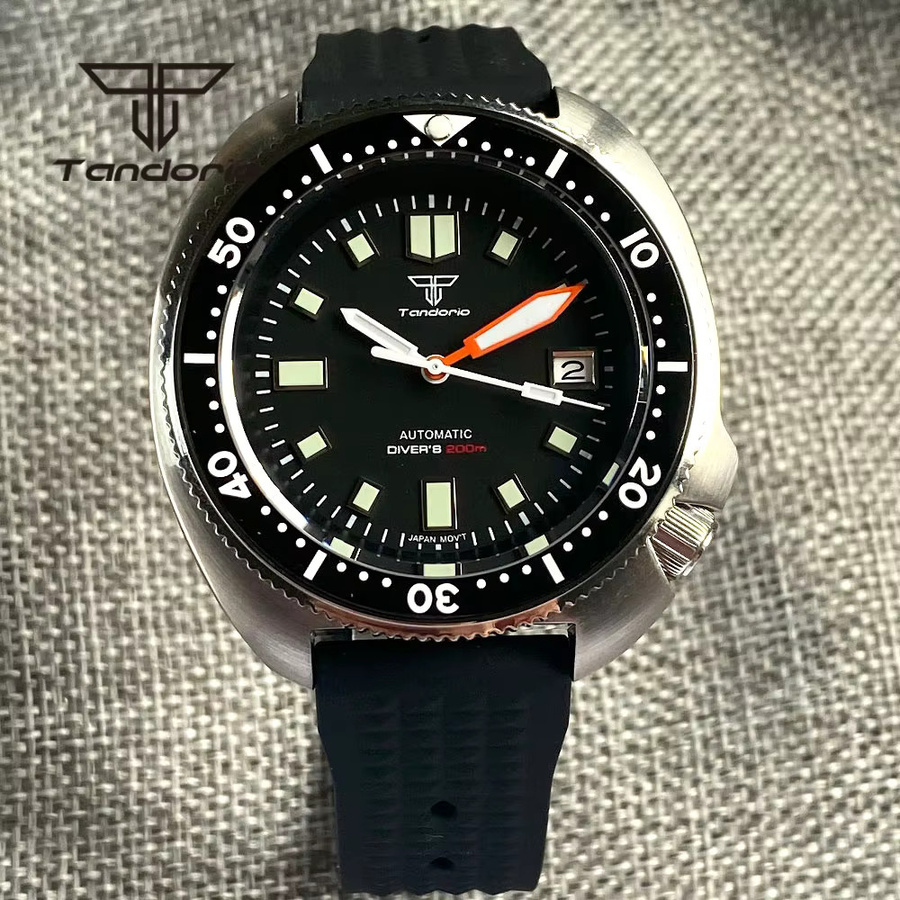 Tandorio Automatik-Taucheruhr, Edelstahl, 44 mm, Herren, Saphirglas - Bild 1