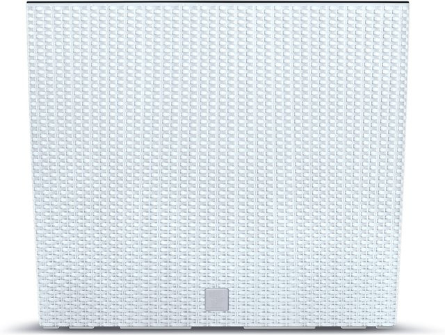 PROSPERPLAST Blumentopf RATO CASE in Weiß mit Rattanoptik für Outdoor und Tabletop, B/T/H: 58,0 x 18,0 x 49,8 cm - Bild 1