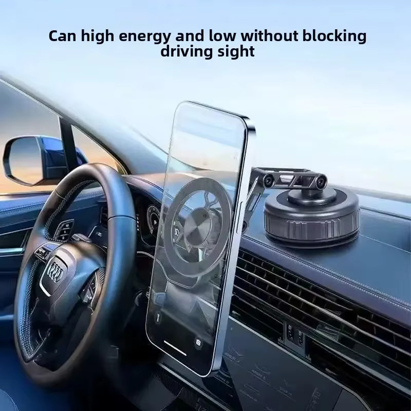 KEBETEME Vakuum-Magnet-Telefonständer, dreiachsig faltbarer Autotelefonhalter mit 360 Grad Drehung und mechanischem Arm, universelle Navigationshalterung - Bild 3