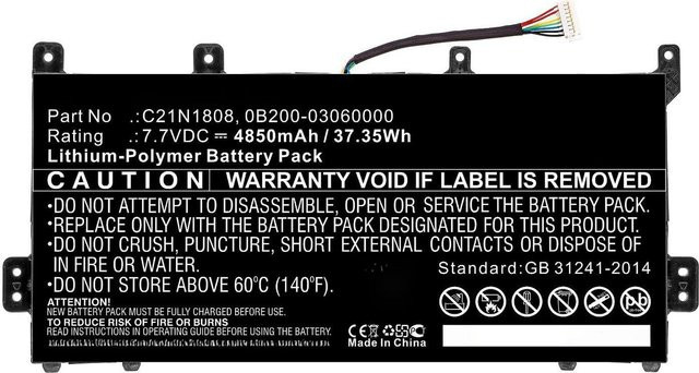CoreParts Laptop Akku für Asus (MBXAS-BA0258), Li-Ion Pack, Schwarz - Bild 1