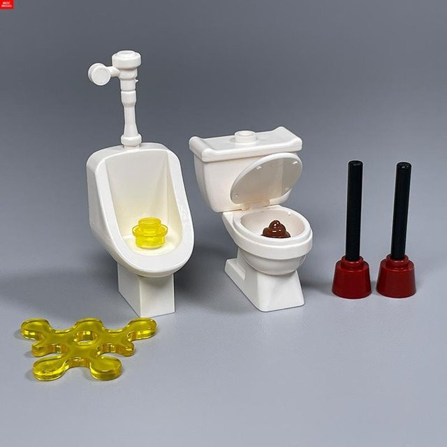 Yiran toy MOC Bausteine Zombie Toilette Waschraum, ab 6 Jahren - Bild 1
