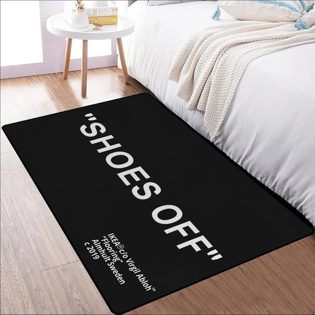 VIKAMA Schmutzabweisende und rutschfeste Fußmatte aus Samt in Schwarz, B/T: 60 x 40 cm - Bild 1