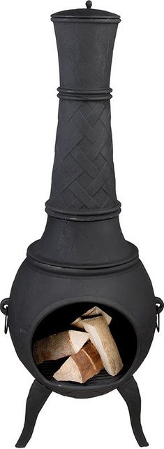Terrassenofen Aztekenofen aus Gusseisen mit Tragegriffen, Höhe: 152 cm - Bild 1